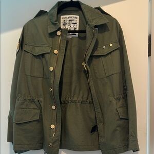 Zadig & Voltaire Olive Green Military Field Coat